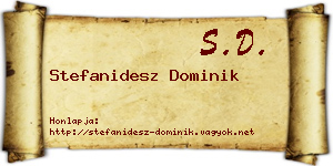 Stefanidesz Dominik névjegykártya