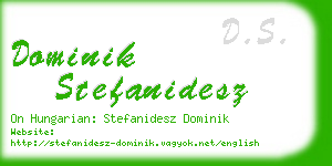 dominik stefanidesz business card